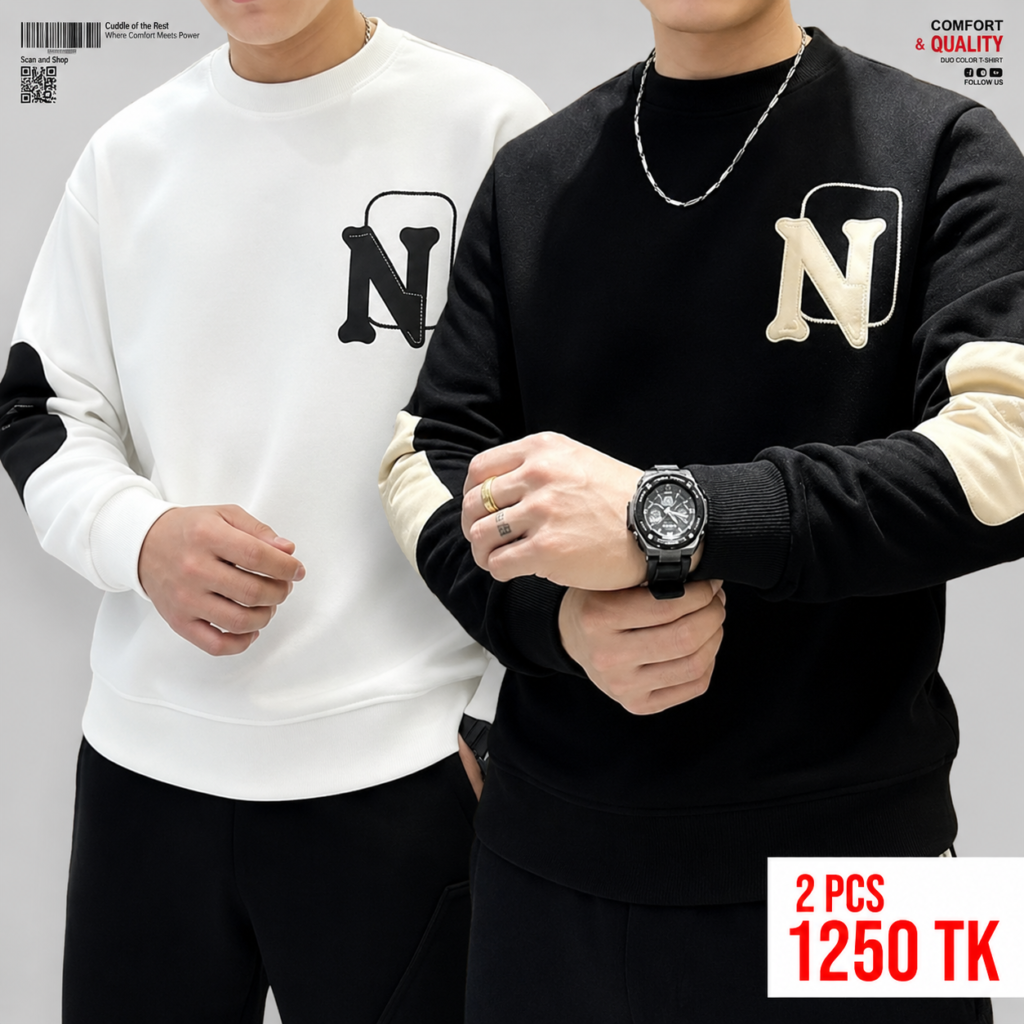 Men's premium sweatshirt 2 pcs combo